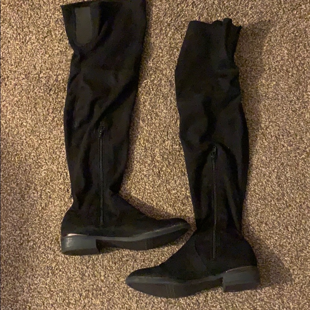 Black suede over the knee boots size 7 1/2